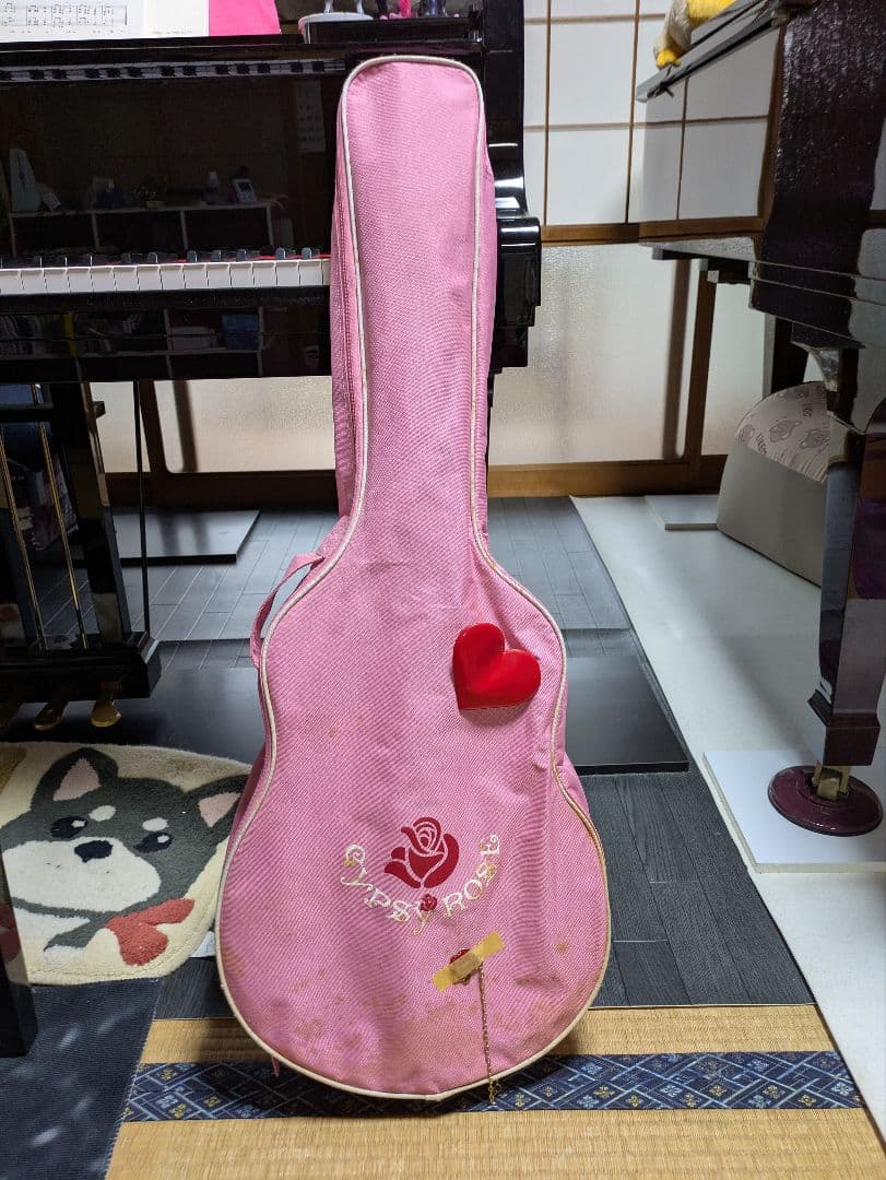 ジプシーローズ　Gypsy Rose ピンクアコースティックギター　ラメ入り