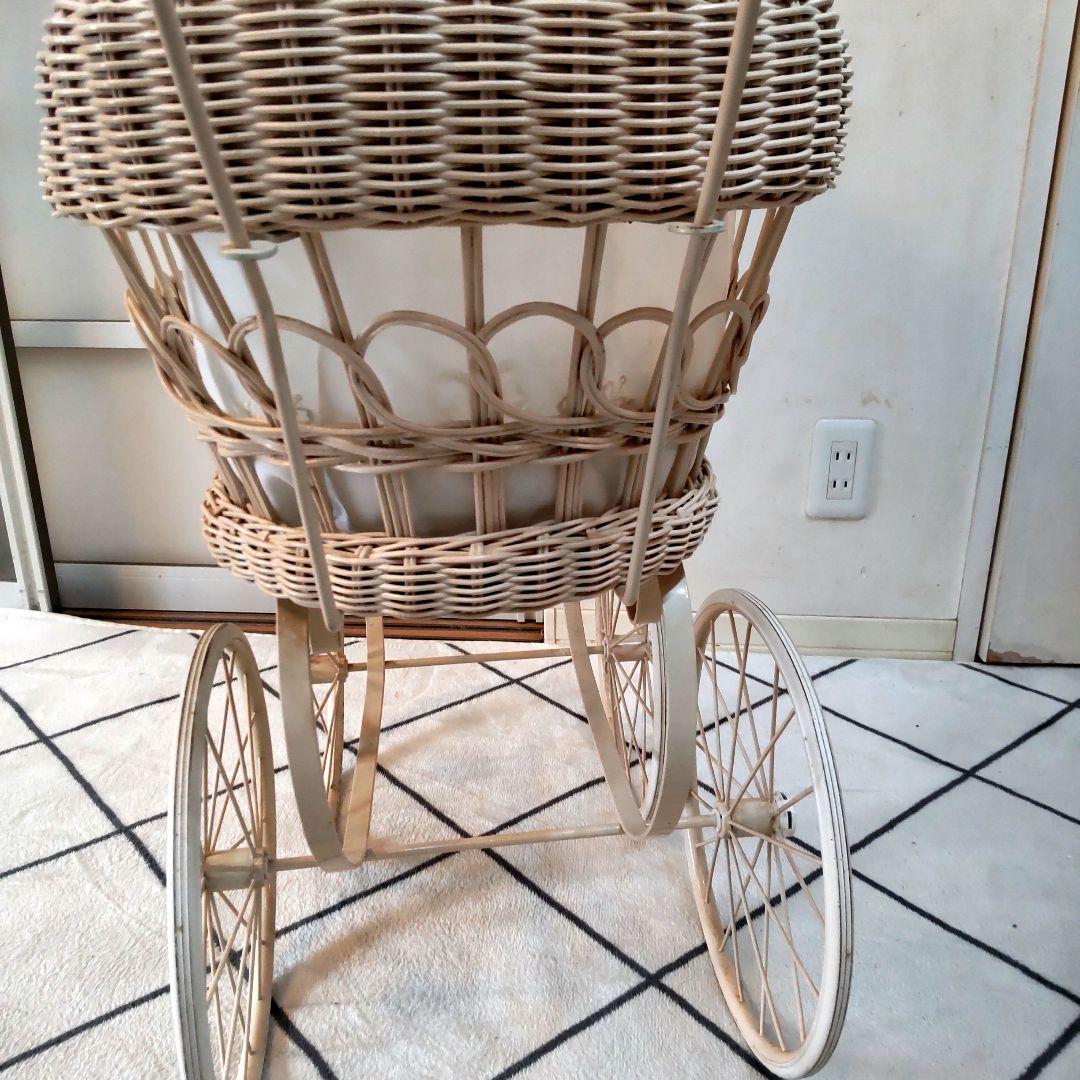 ドール用 乳母車 フランス ベビーカー アンティーク