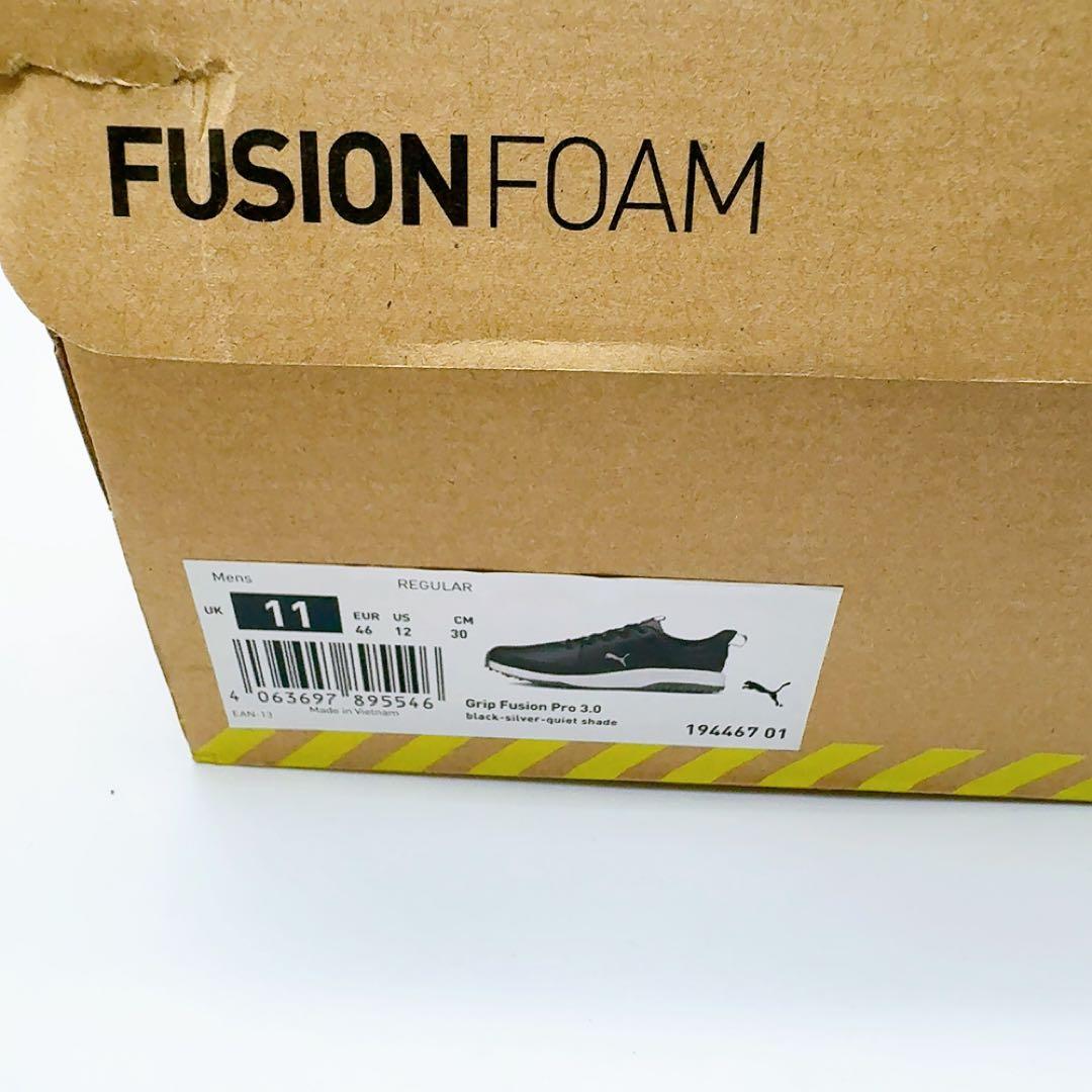 プーマ ゴルフシューズ 黒×白 30cm 新品 スパイクレス 防水 PUMA