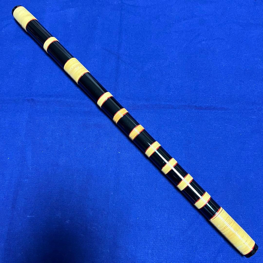 篠笛 獅子田 紫山 7本調子 古典調 籐本重巻 全長38.6cm