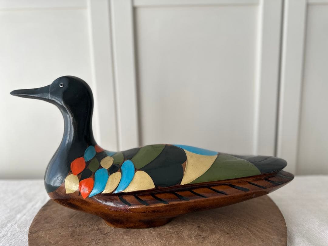 フランスヴィンテージ 木製デコイClaude Gourret アンティーク