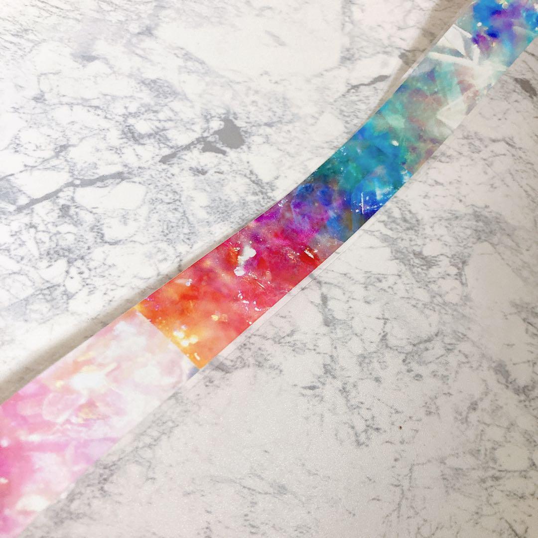 【中古】オーロラ 宝石 海外マステ petテープ