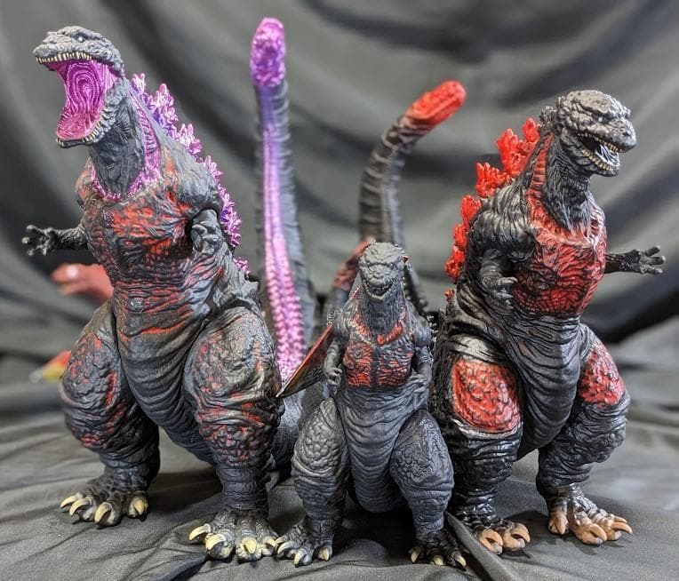 シン・ゴジラ第２第３第４形態（バンダイ・他）ソフビフィギュア５体セット