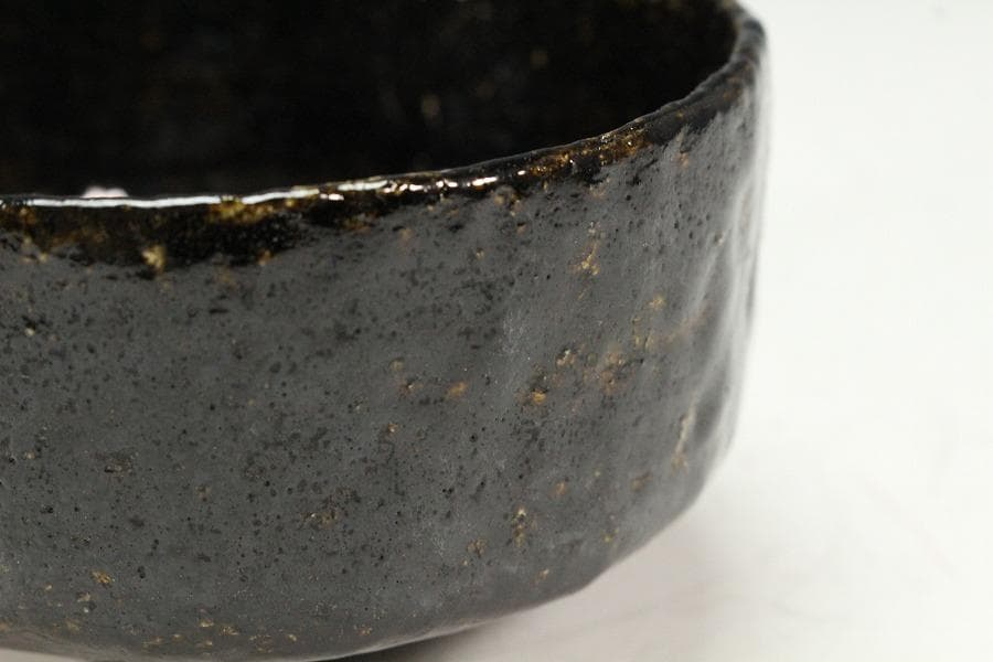 茶道具 黒楽茶碗 宗全 在銘 古美術 時代物(K-YC523)