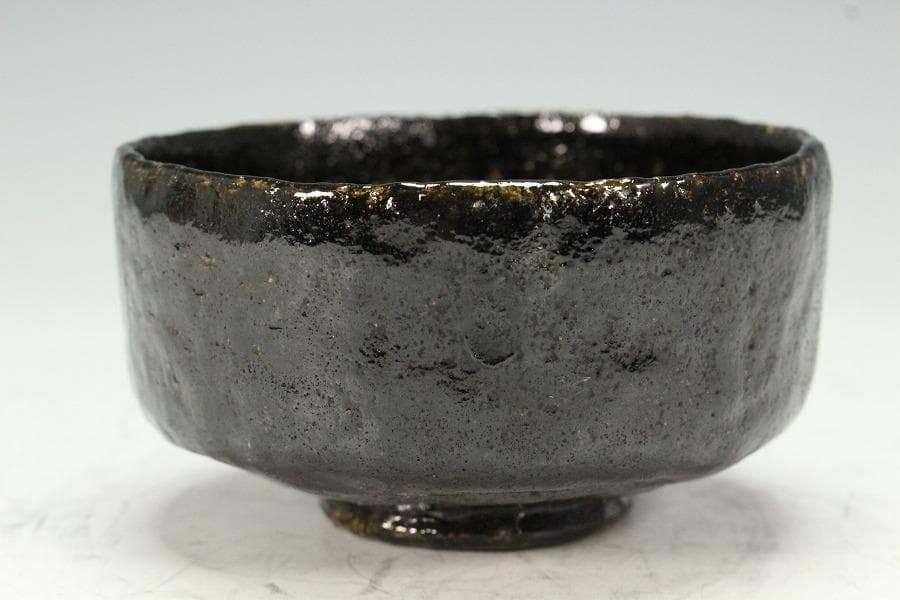 茶道具 黒楽茶碗 宗全 在銘 古美術 時代物(K-YC523)