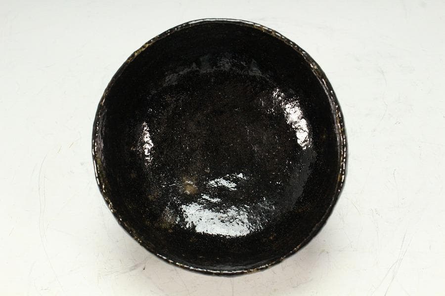 茶道具 黒楽茶碗 宗全 在銘 古美術 時代物(K-YC523)