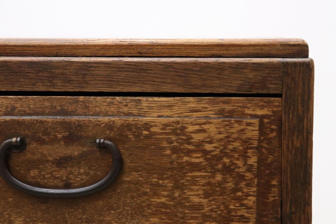 レトロ 無垢材 引き出し4杯 小引き出し レターケース 収納 キャビネット