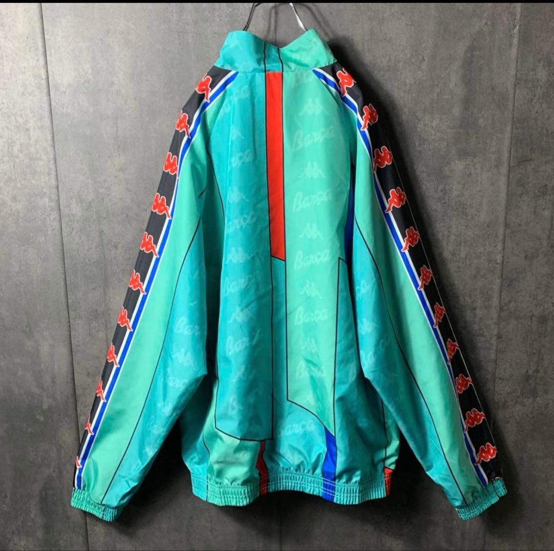 【激レア】 カッパ 古着 バルセロナ 96年 ナイロンジャケット ★リバーシブル