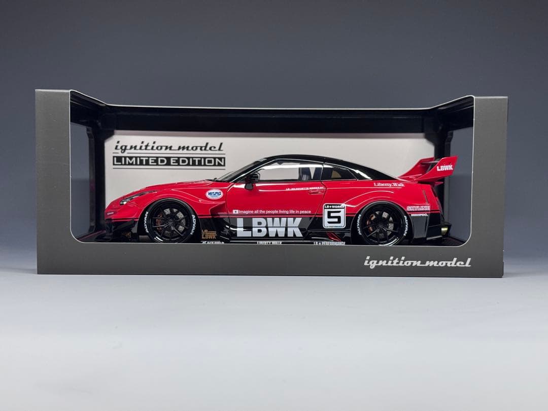 IG 1/18 LB シルエット ワークス GT 35GT-RR レッド No5