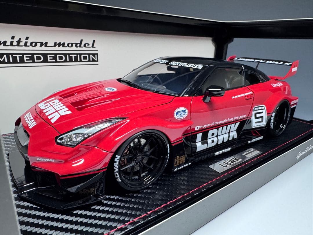 IG 1/18 LB シルエット ワークス GT 35GT-RR レッド No5