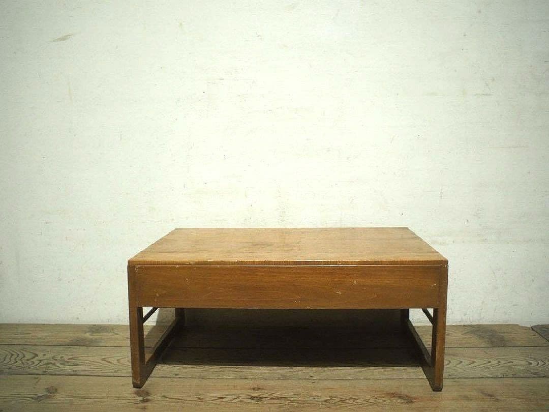 1281 ヴィンテージ　レトロな文机　ローテーブル　展示台　古家具　古道具　抽斗