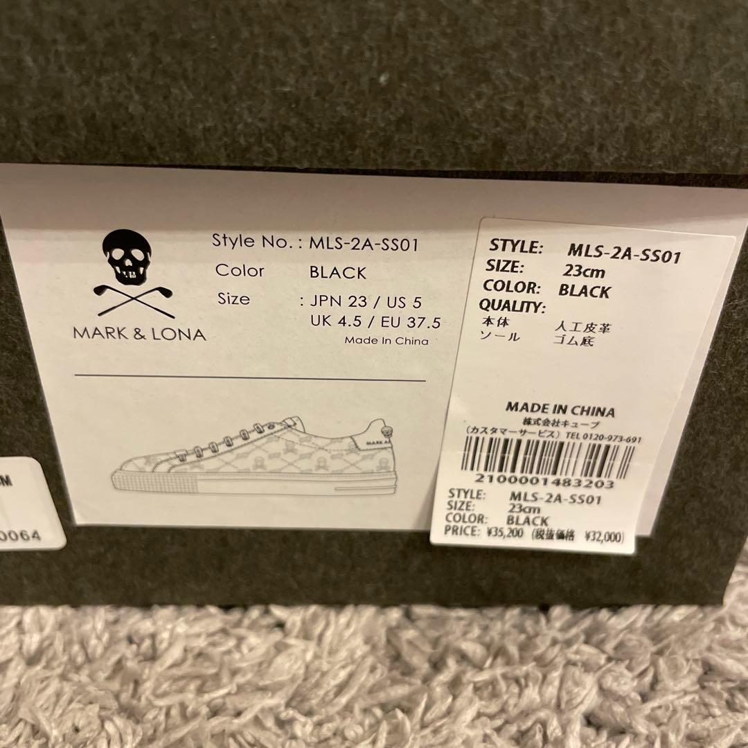 【美品】MARK & LONA スニーカー 黒　23cm
