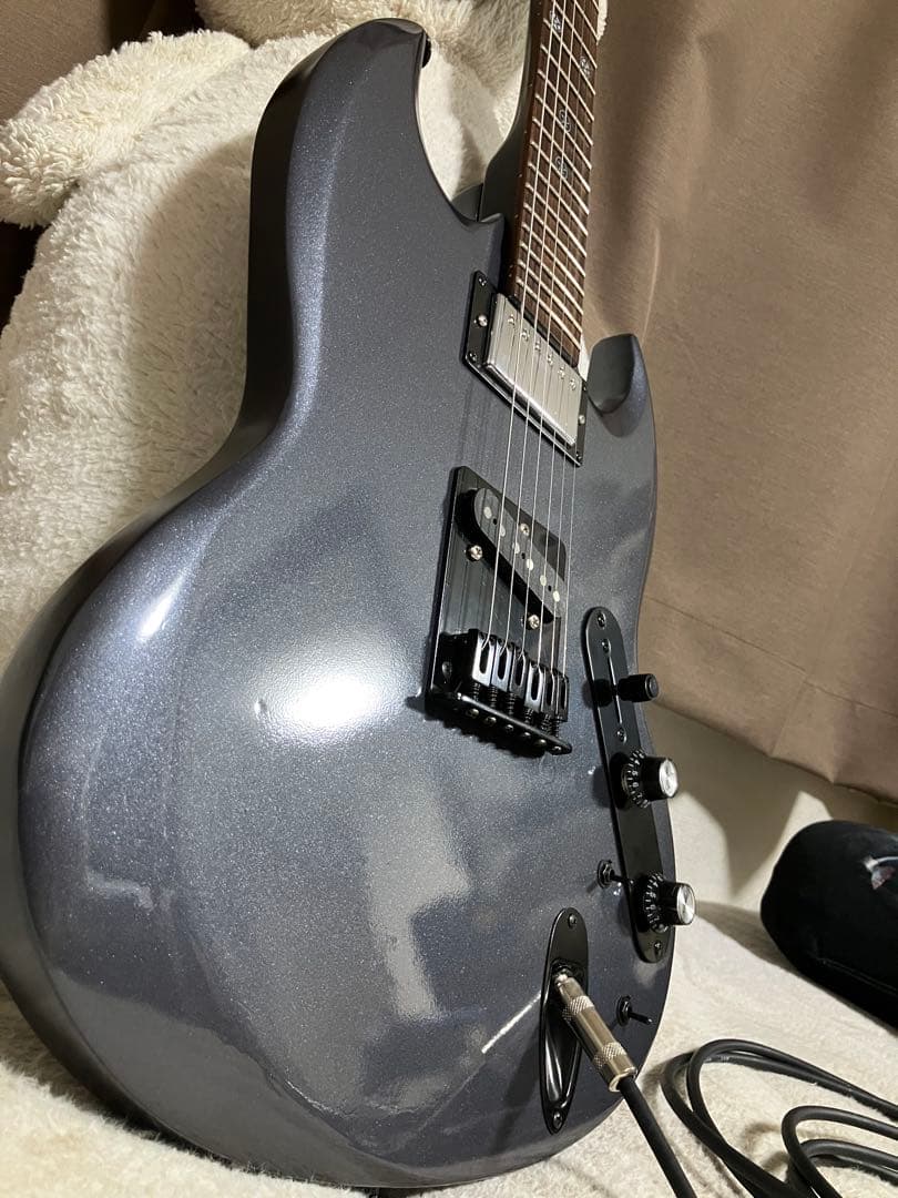 SGスタイル エレキギター メタリックグレー　ジャンク