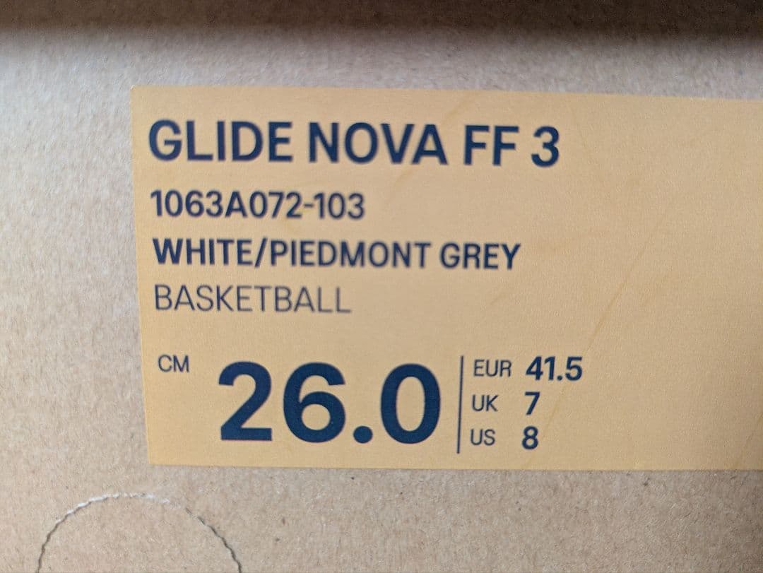 asics GLIDE NOVA FF 3 26.0cm ホワイト/グレー