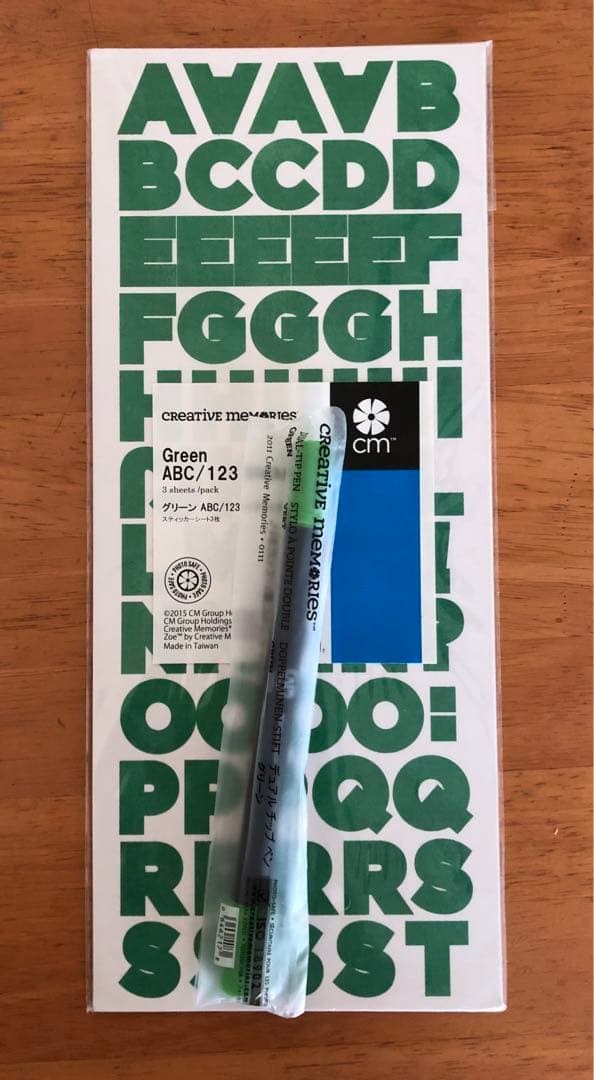 クリエイティブメモリーズ　アルバム　台紙2 ABCシール ペンセット