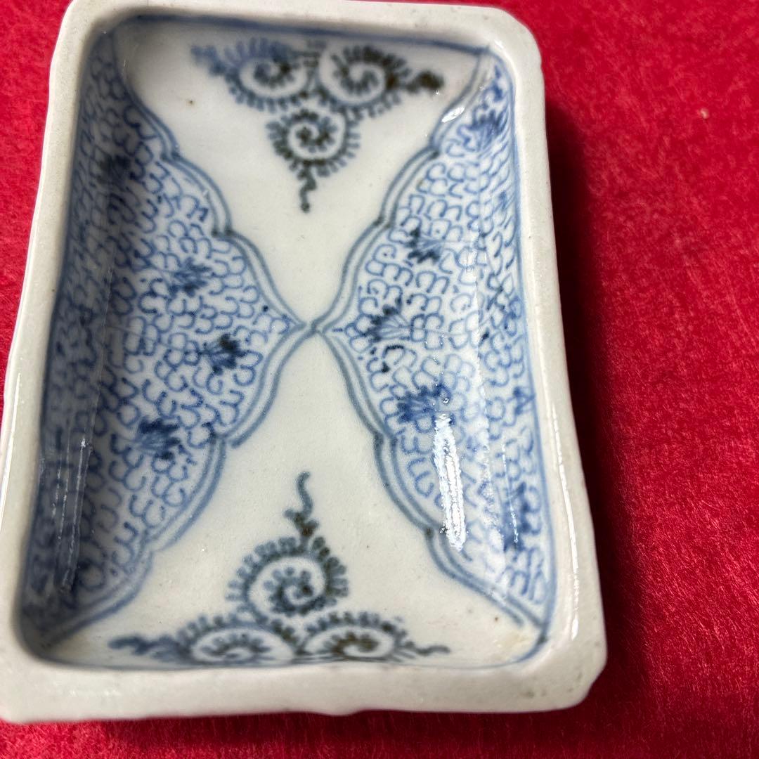 古伊万里　蛸唐草　微塵唐草　豆皿