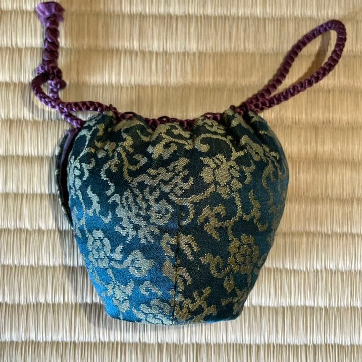 瀬戸焼茶入　鵬雲斎箱書付　仕覆2枚付