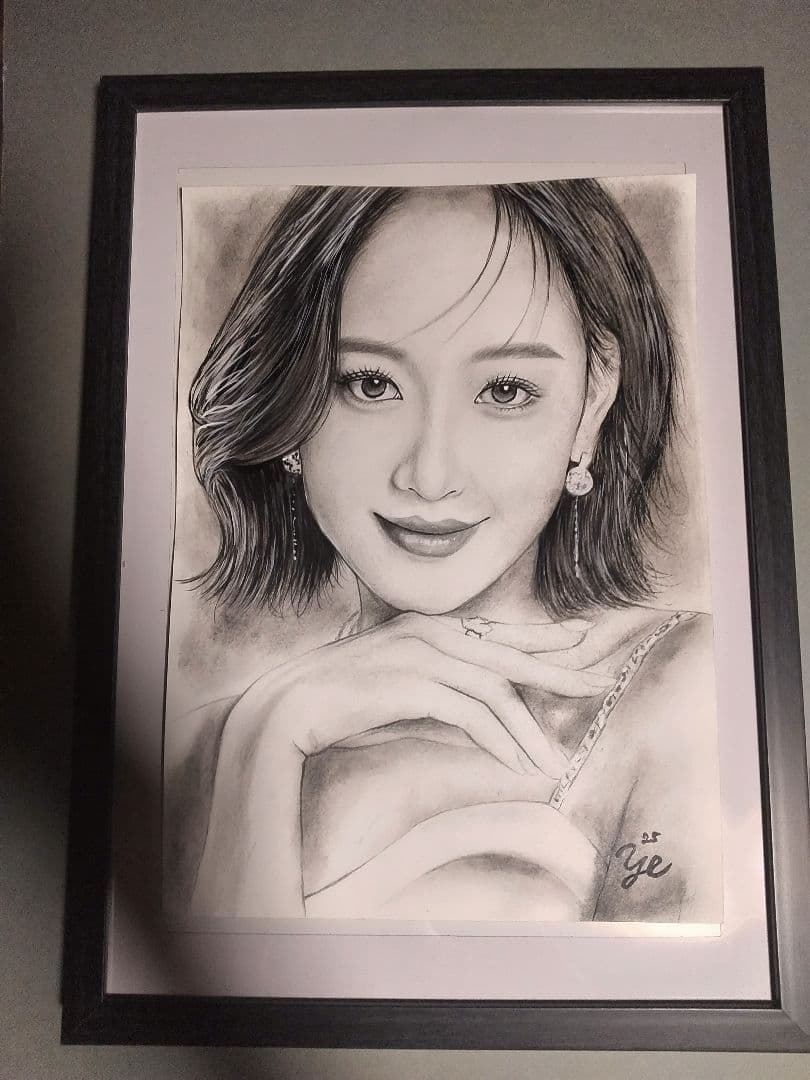 裸婦、美人画、絵画4F微笑み、山本英二、真作、肉筆、新品額縁、高塚省吾、森本草介