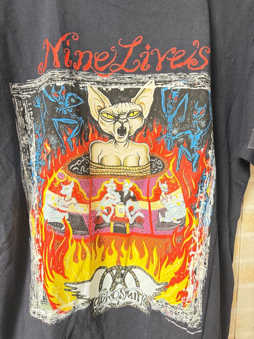 エアロスミス　Nine Lives Tシャツ Lサイズ ブラック