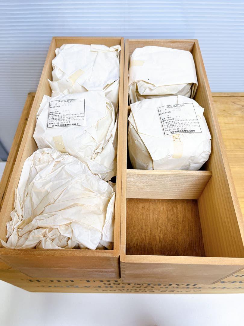 漆塗り 山中漆器 信玄弁当箱 6客セット 新品未使用 長期保管品