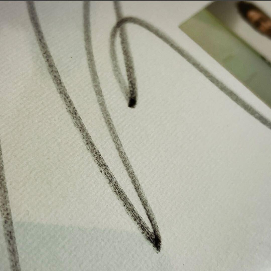 魔裟斗 直筆サイン色紙 写真付き 額装 個人的入手 超希少