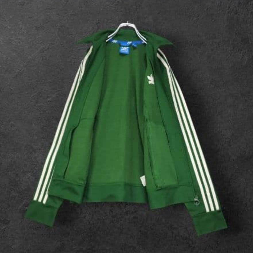 ★人気　アディダス　トラックジャケット　ヨーロッパ　ジャージ　グリーン　L