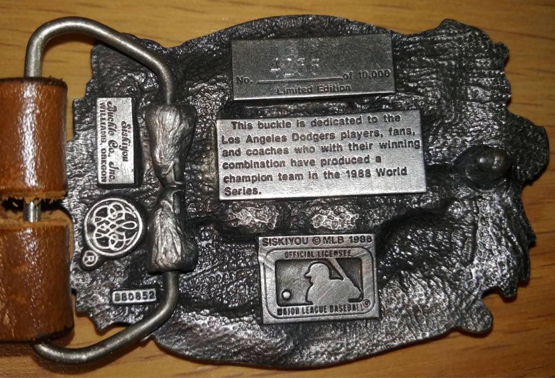 新品·88年LAドジャース·ワールドチャンプバックル付きベルト　32