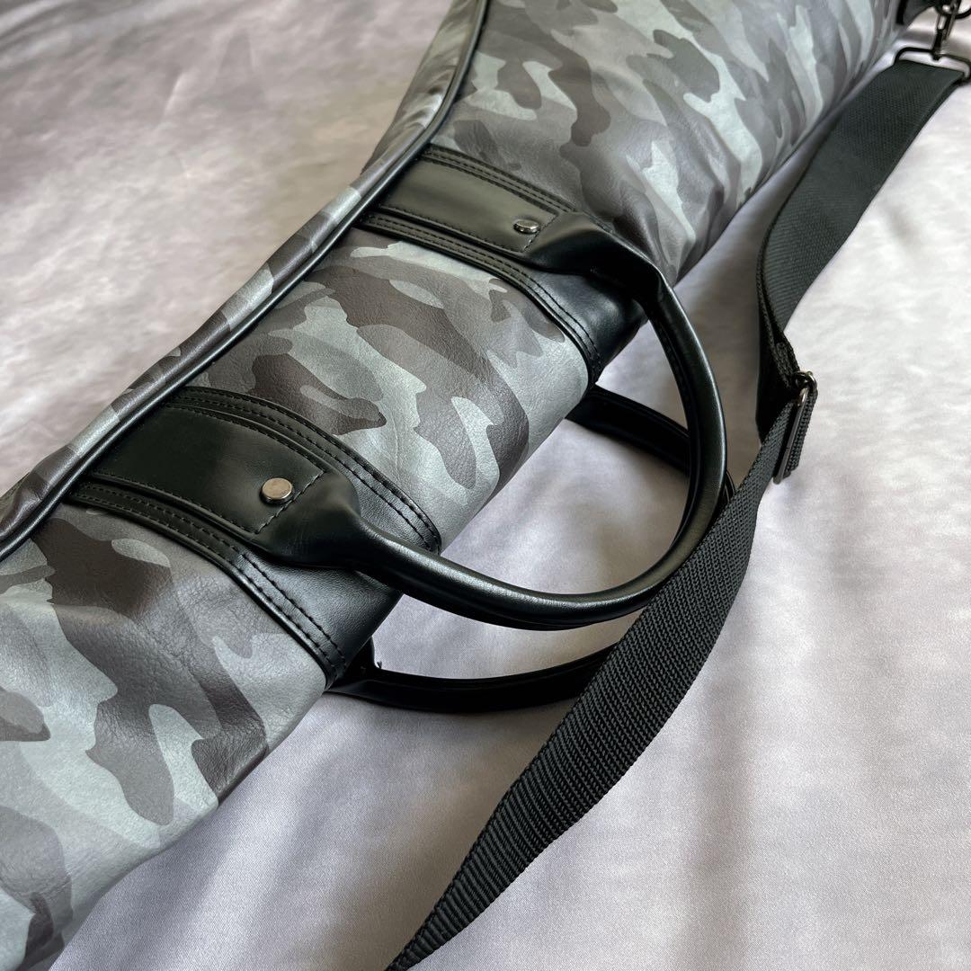 バーニーズニューヨーク　ゴルフバッグ　キャディバッグ　カモフラ　ナイロン　レザー