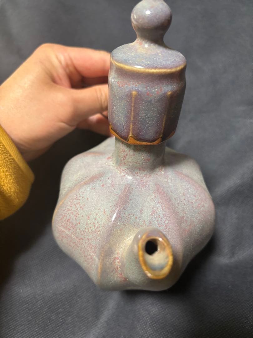 中国古美術品　宋代　鈞窯　执壺　ポット　高さ約22cm