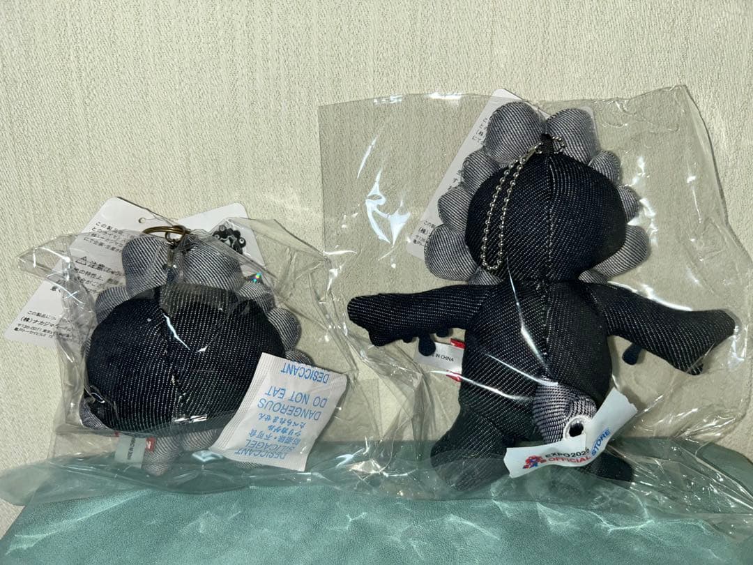 EDWIN ミャクミャク　デニムぬいぐるみ 2体セット