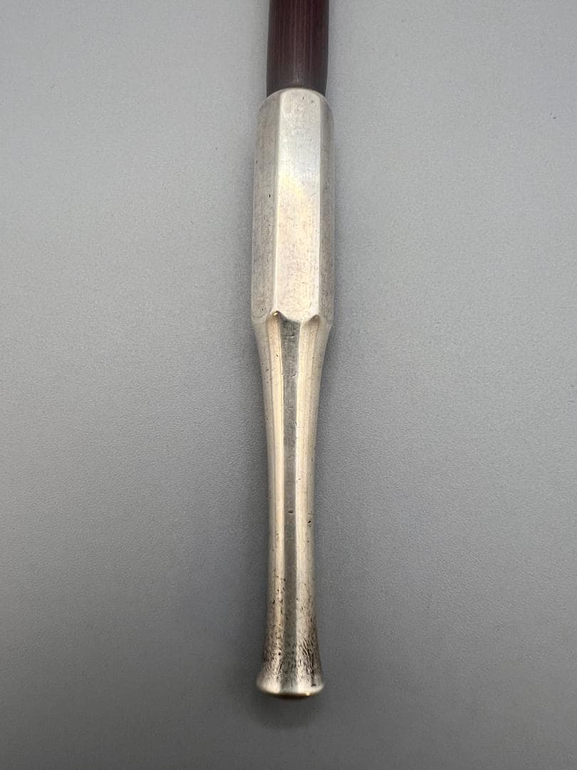 【海】純銀煙管　六角形　キセル　純刻印　銀細工　アンティーク　重量約34g