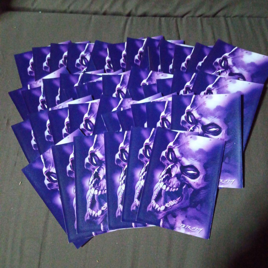 希少 髑髏 スリーブ ウルトラプロ 紫 46枚 どくろ