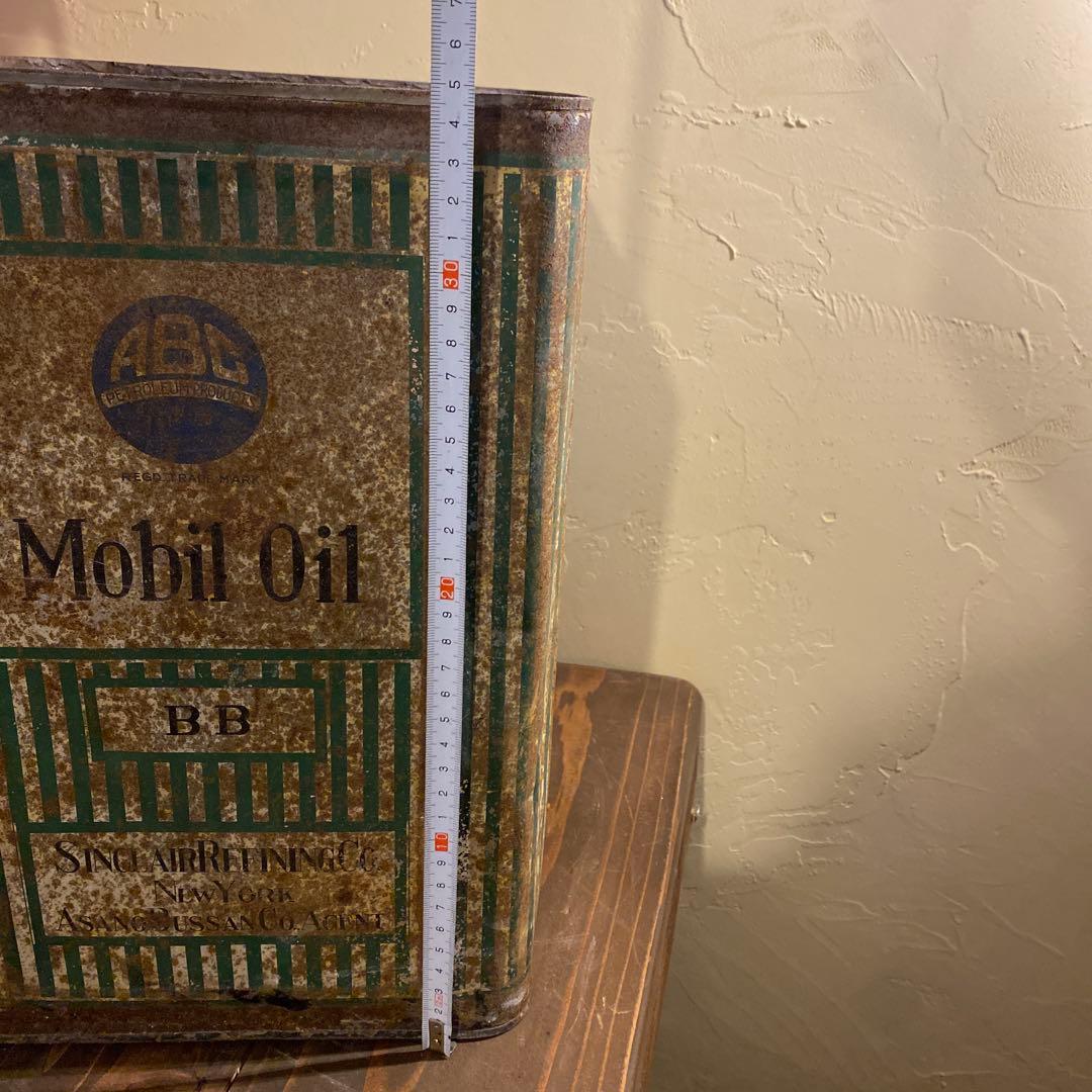 ヴィンテージ　モービルオイル缶　当時物