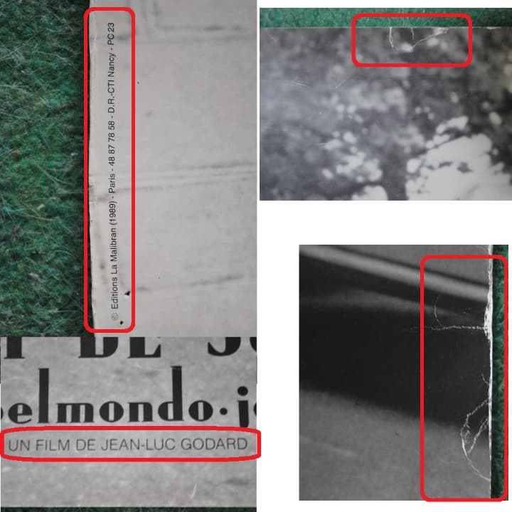 勝手にしやがれ/フランス製映画ポスター/ゴダール/ベルモンド/セバーグ/難有り