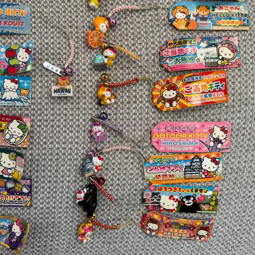 【値下げ可】ハローキティ 根付けご当地ストラップ22個セット