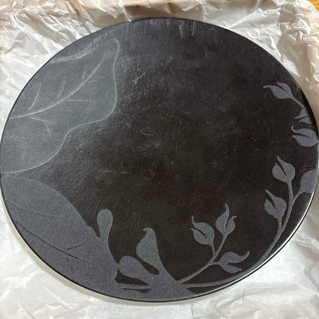 赤木明登さん作　天廣皿6.5寸黒桐
