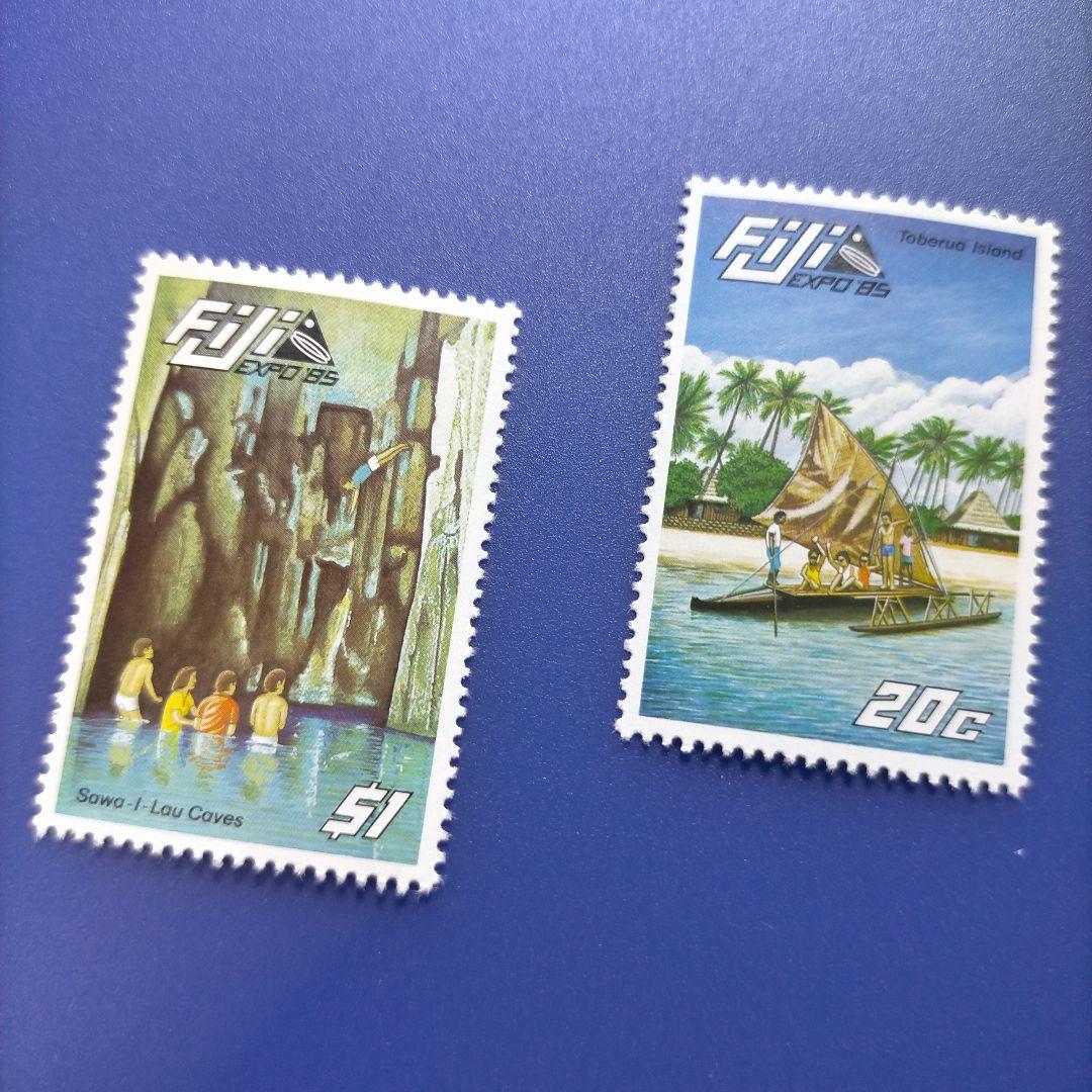3324 外国切手 フィジー 1985年 EXPO日本万国博覧会  4種完