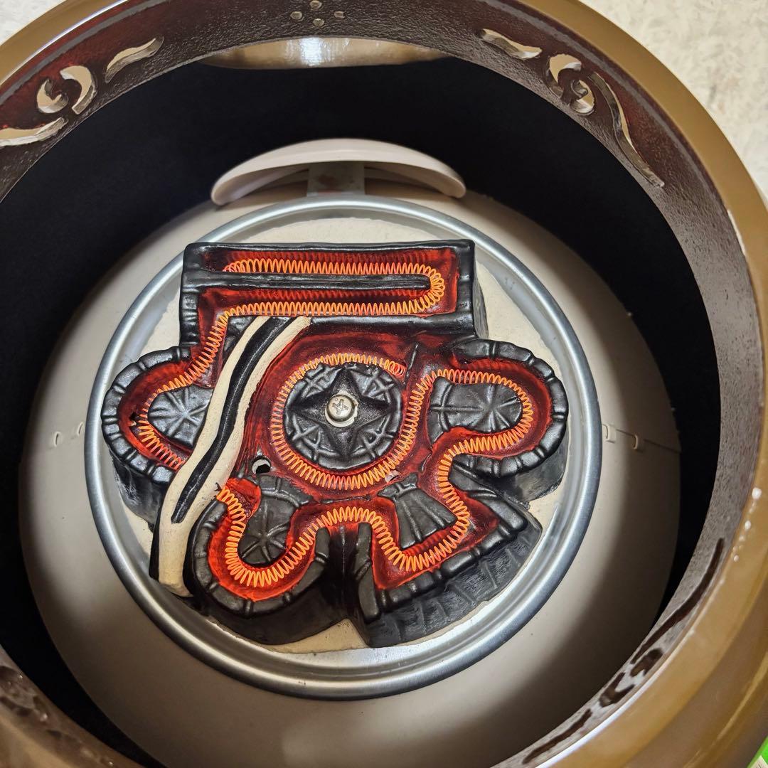 風炉/茶釜/電熱器/野々田製電熱器一体型風炉/鬼面風炉/志きの釜/敷板/茶道具