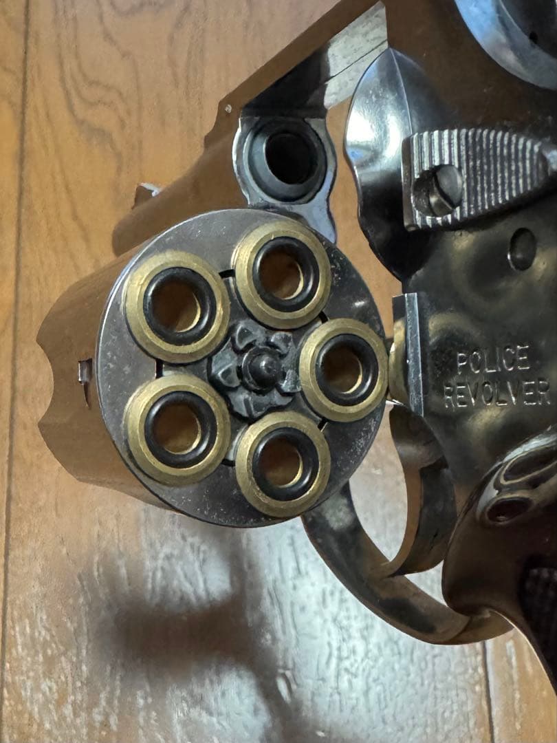 マルシン ポリスリボルバー 77ミリ銃身 シルバーABS ※可変ホップゴムなし