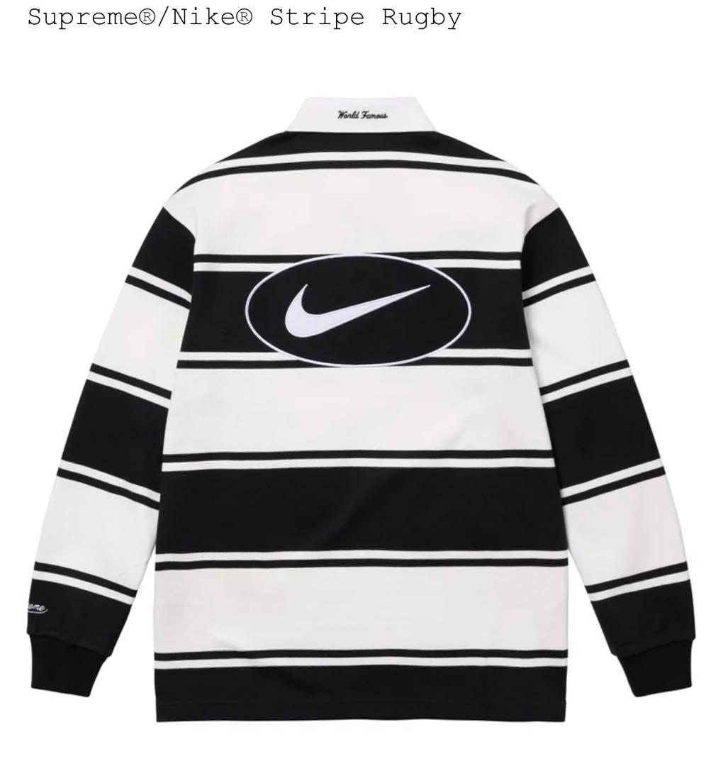 新品　M Supreme x Nike Stripe Rugby Black