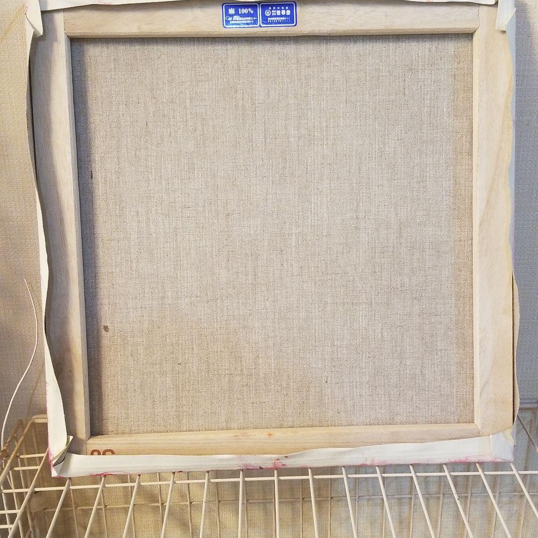 油絵　はち　小鳥さんのかくれんぼ　その2 見つけようとする鳥