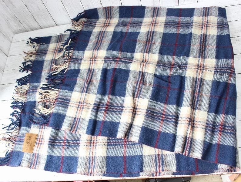 ペンドルトン ブランケット ホルダー付き ネイビー×ホワイト