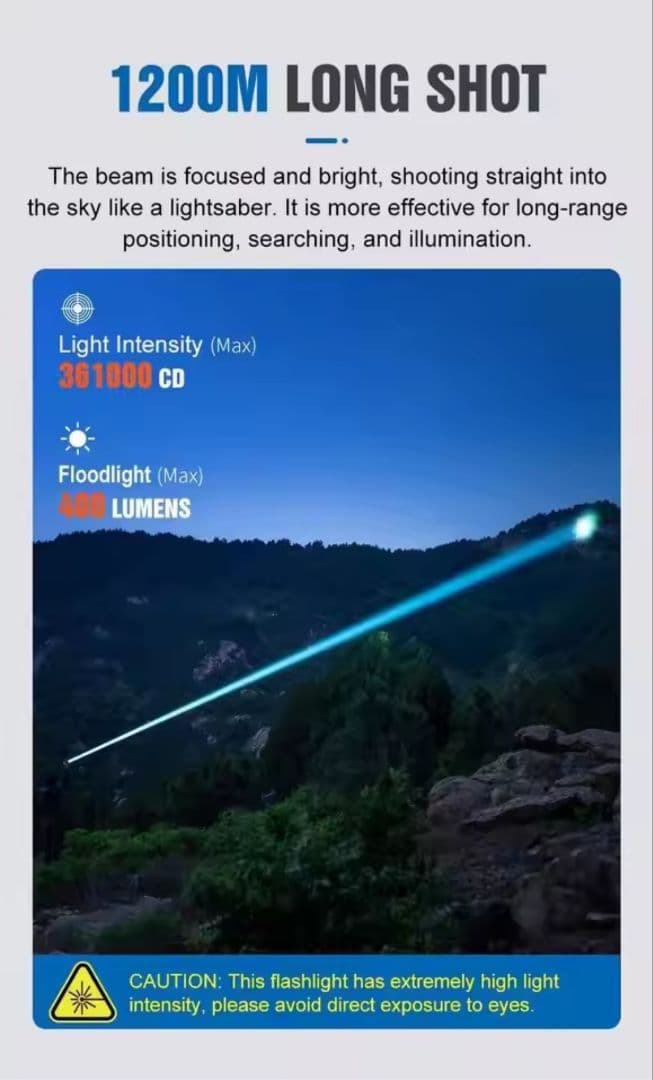 懐中電灯 LEP 白レーザー Vastlite Versa Bow Zoom