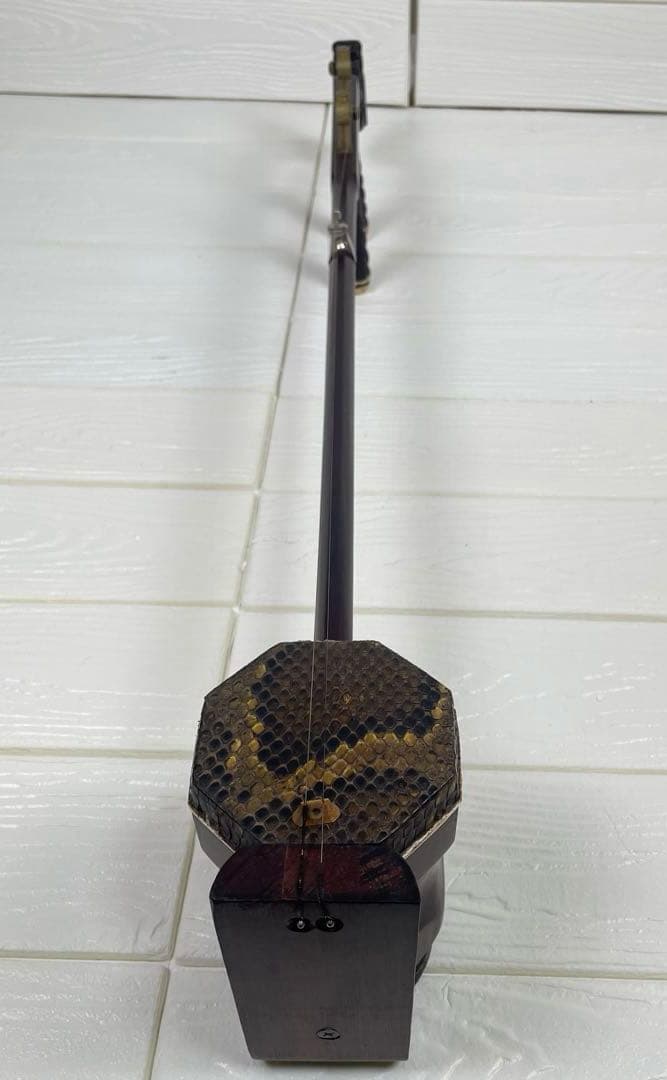 高級 中国 弦楽器　二胡 龍頭 竜頭 民族楽器 蛇革　ハードケース付属