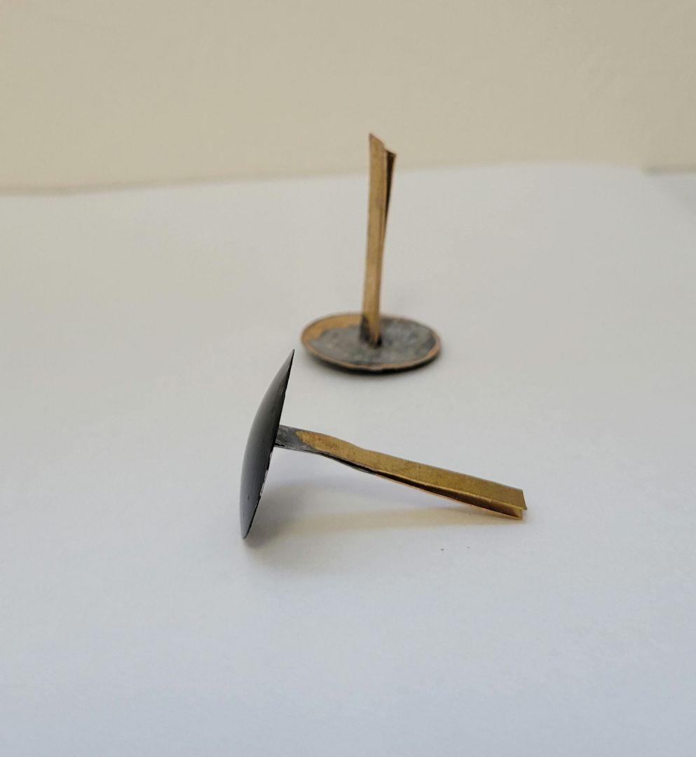 獅子頭　真鍮製 交換用 目（黒目）／左右セット