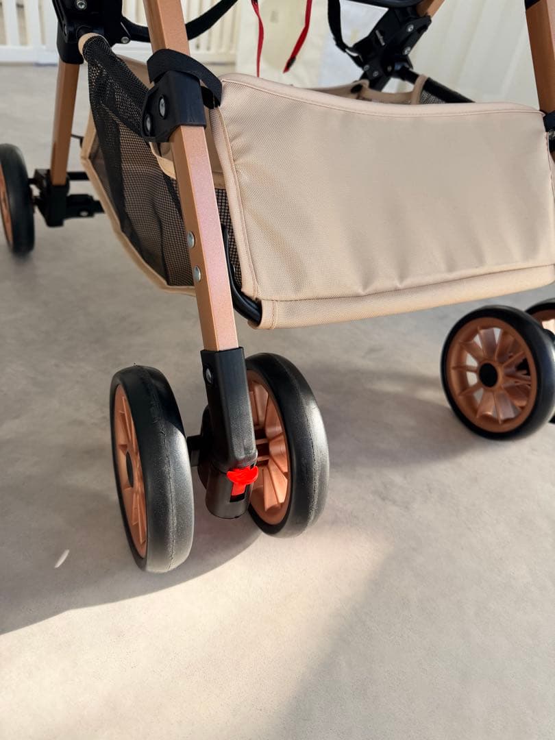 開封済　未使用　ハウンドトゥース柄 ペットカート　分離式　アルミ 20kg小型犬