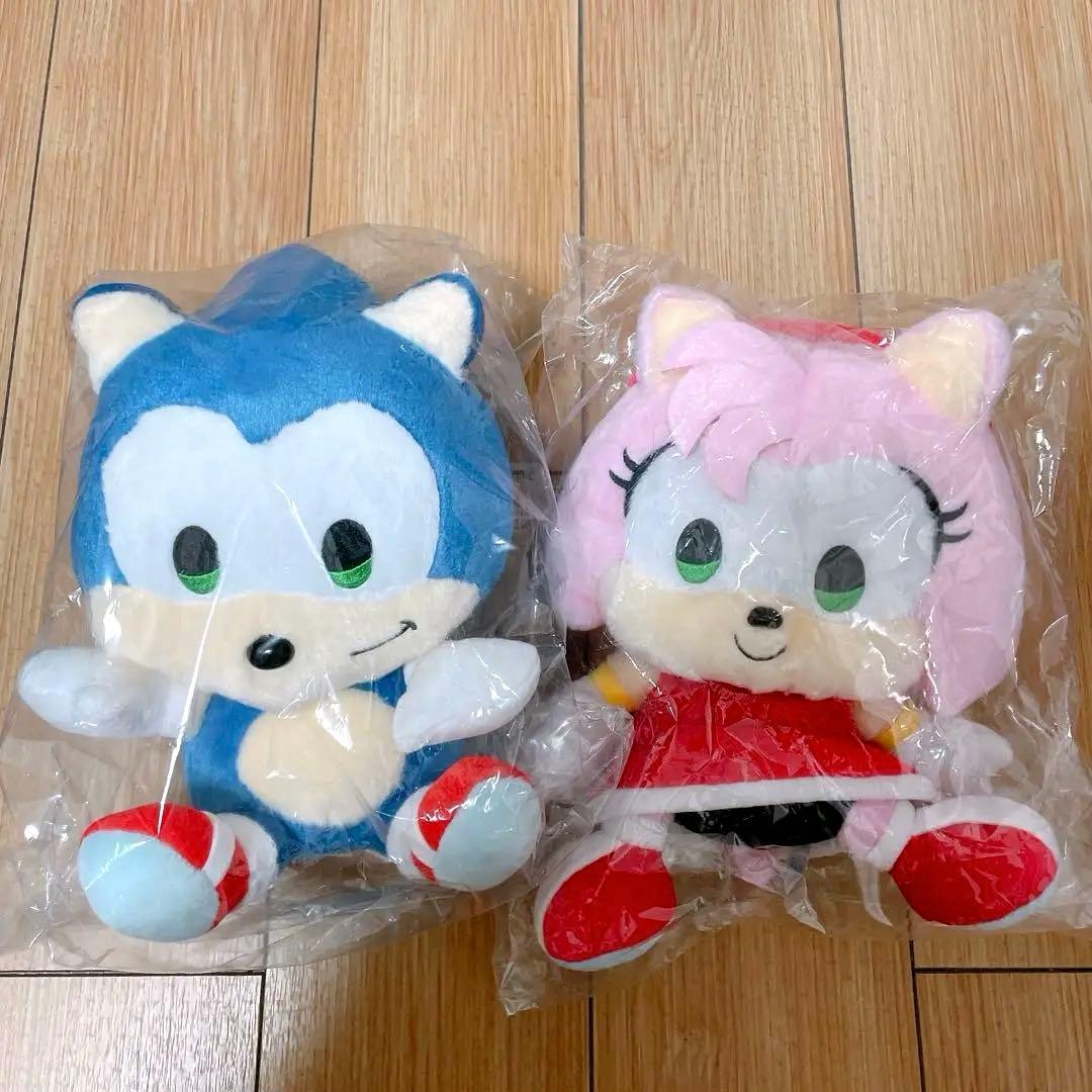 新品未開封 セガ SONIC＆FRIENDS ソニック エミー ぬいぐるみ M