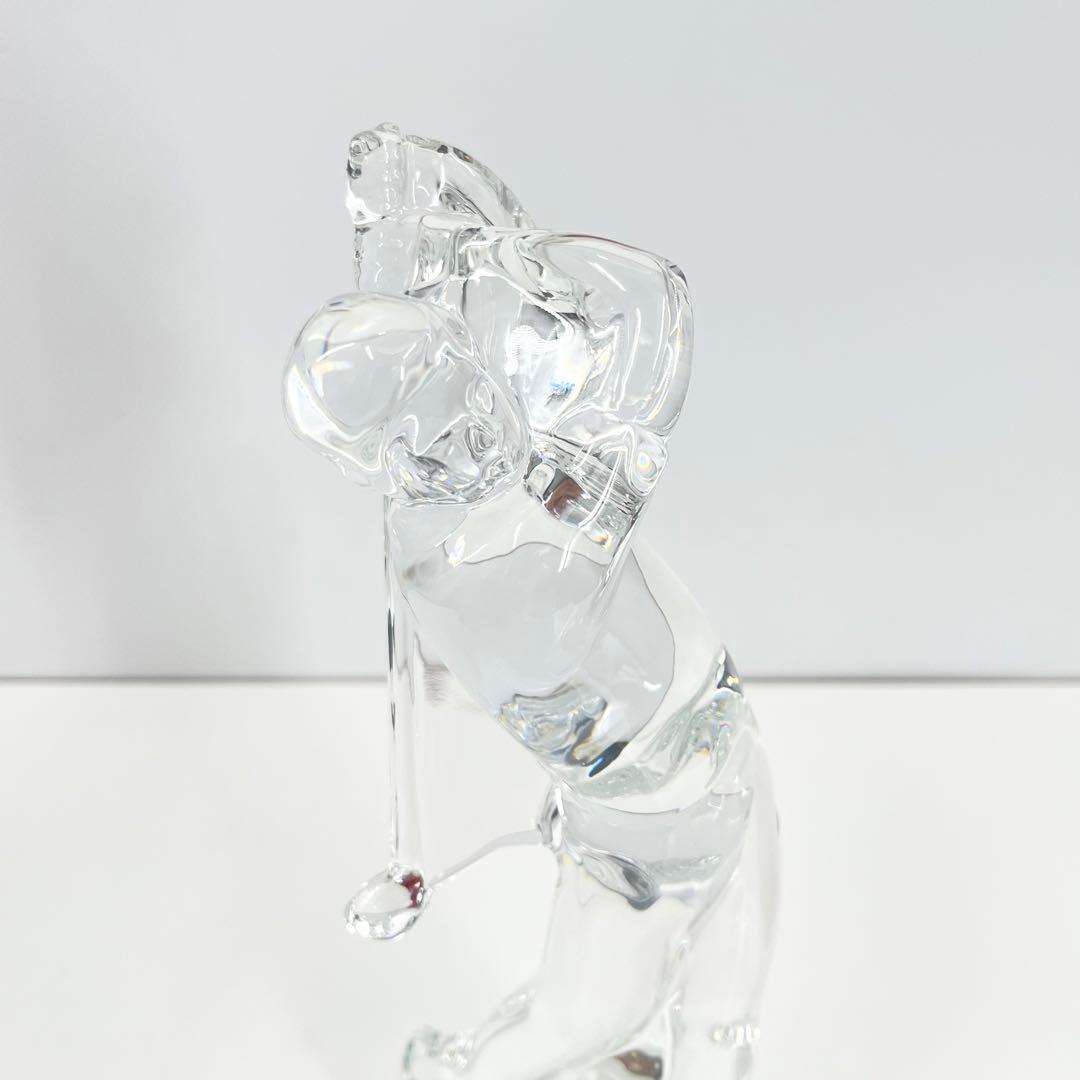 美品 Bacarat バカラ フィギュリン ゴルファースィングショット オブジェ