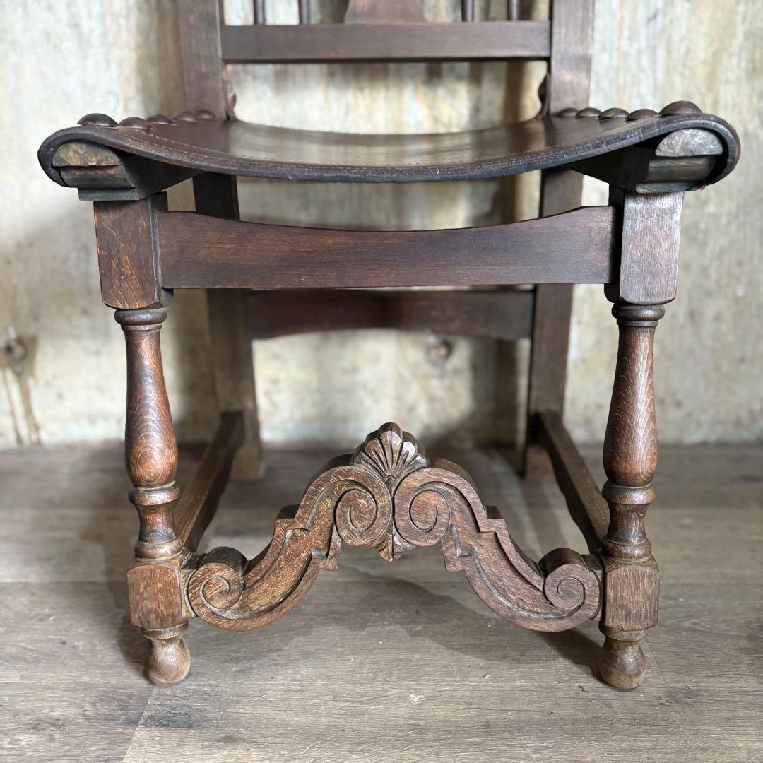 NAVARRO ARGUDO スペイン　ヴィンテージ　レザーシートチェア　②