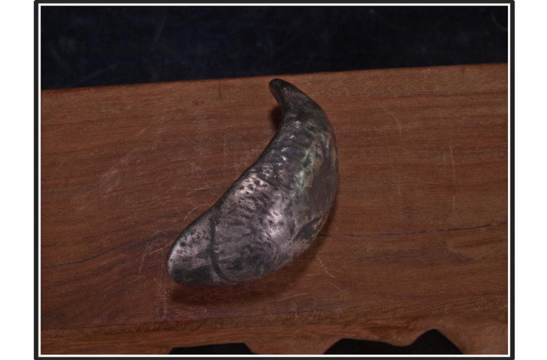 骨董市仕入れ品　中国清時代の銀錠　金元宝　激安骨董品 DE1102D4- 4